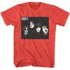 Kiss Red Faces Men’s T Shirt Glam Rock Band Album Concert Tour Merch