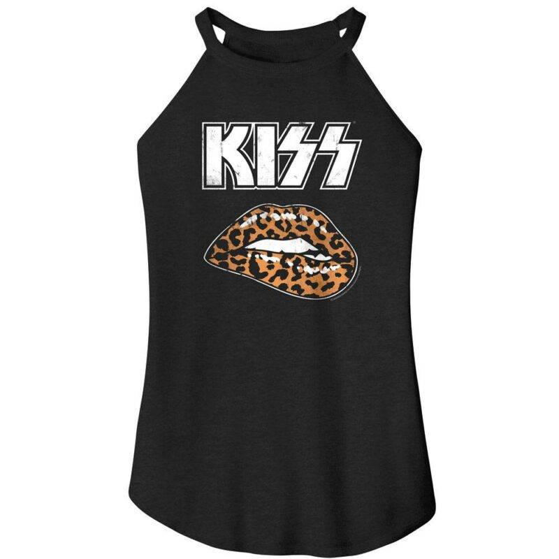 Kiss Leopard Lips Women’s Rocker Tank