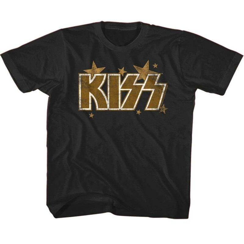 Kiss Vintage Stars Logo Kids T Shirt