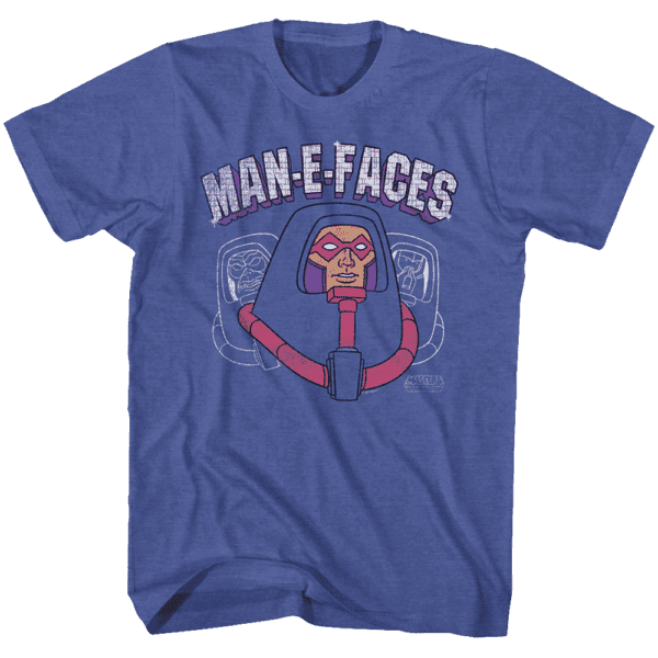 Masters of the Universe Man-E-Faces Head Men’s T Shirt