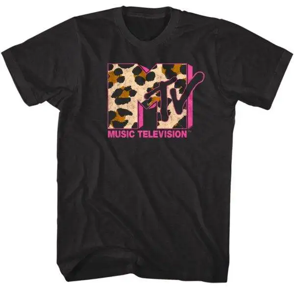 MTV Leopard Print Logo Men’s T Shirt