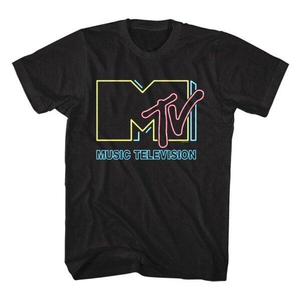 MTV Neon Sign Logo Men’s T Shirt