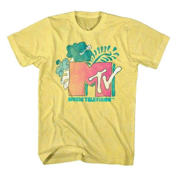 MTV Tropical Flowers Logo Men’s T Shirt