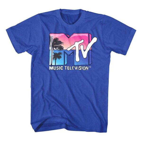 MTV Beach Sunset Logo Men’s T Shirt
