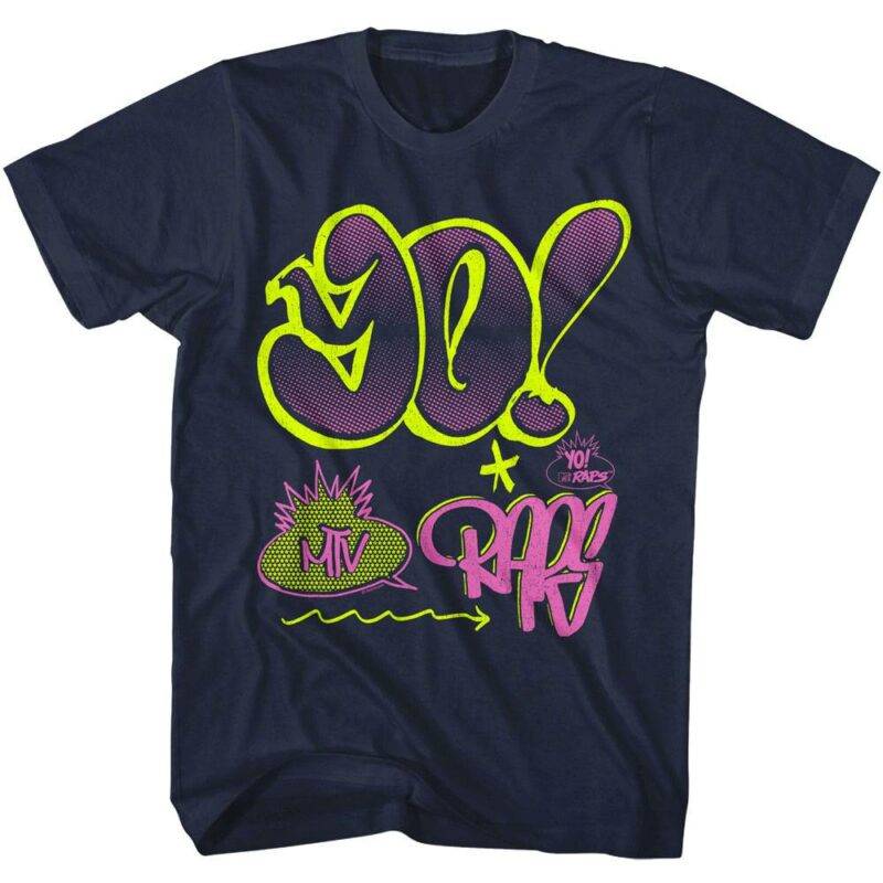 Yo MTV Raps Graffiti Logo Men’s T Shirt