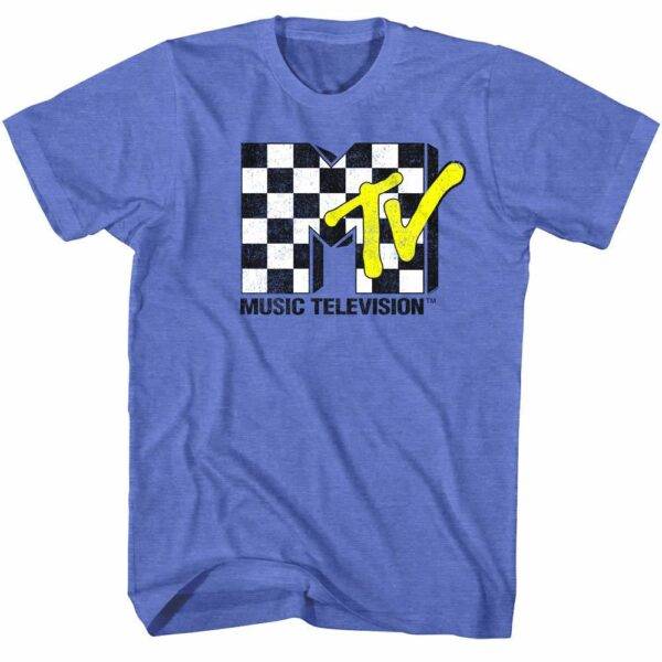 MTV Checkered Flag Logo Men’s T Shirt