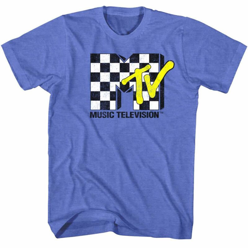 MTV Checkered Flag Logo Men’s T Shirt