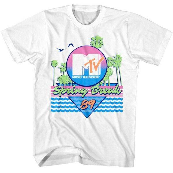 MTV Spring Break Neon Palms ’89 Men’s T Shirt