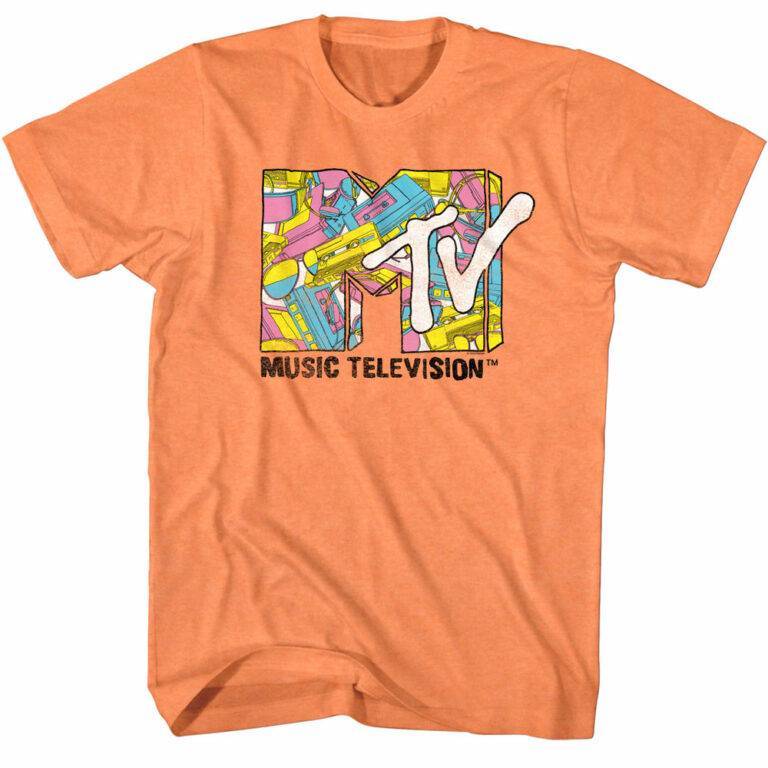 MTV Tape Cassette Collage Logo Men’s T Shirt