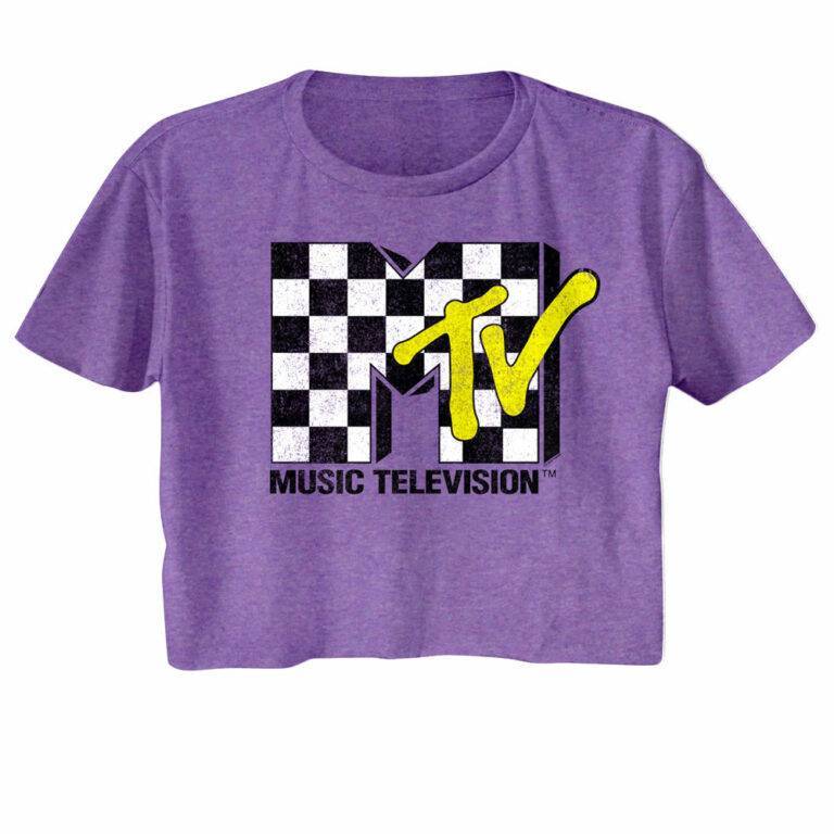 MTV Checkered Flag Logo Women’s Crop Top