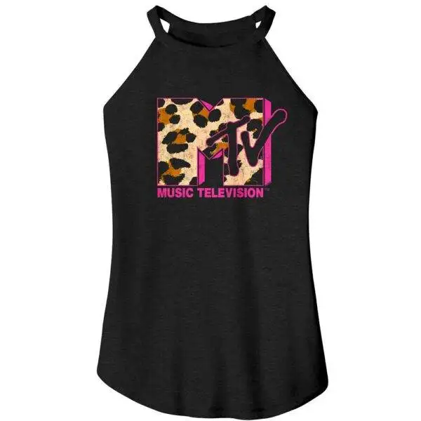 MTV Leopard Print Logo Women’s Rocker Tank top