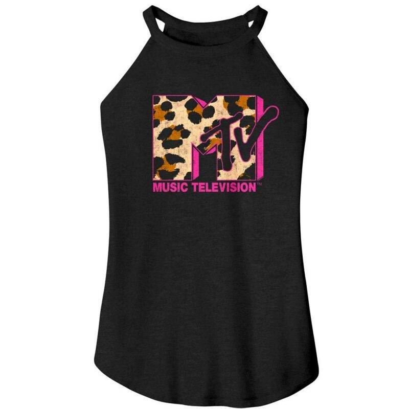 MTV Leopard Print Logo Women’s Rocker Tank top