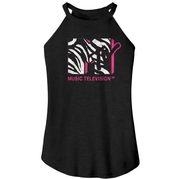 MTV Zebra Print Logo Women’s Rocker Tanktop