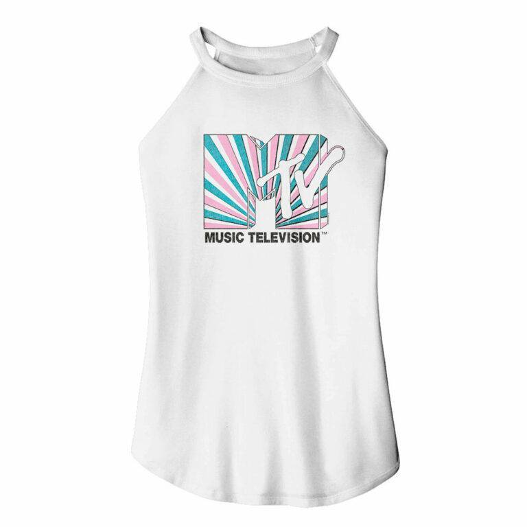 MTV Art Deco Sunset Logo Women’s Rocker Tank