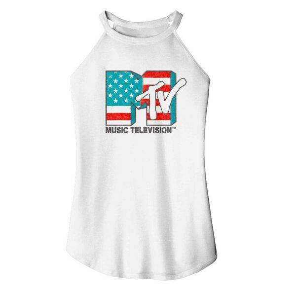 MTV Star Spangled Logo Women’s Rocker Tank Top