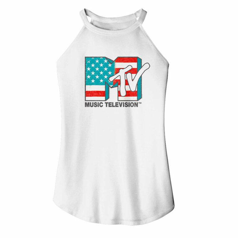 MTV Star Spangled Logo Women’s Rocker Tank Top