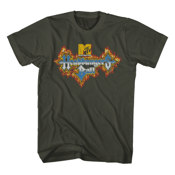 Headbangers Ball Fire Logo Men’s T Shirt