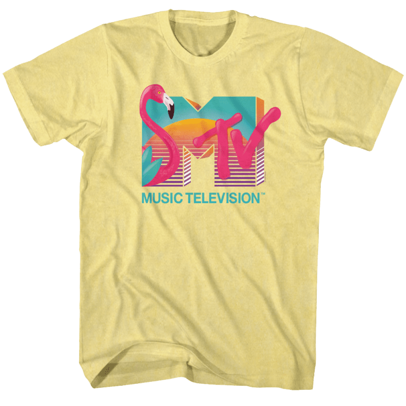 MTV Flamingo Sunset Logo Men’s T Shirt