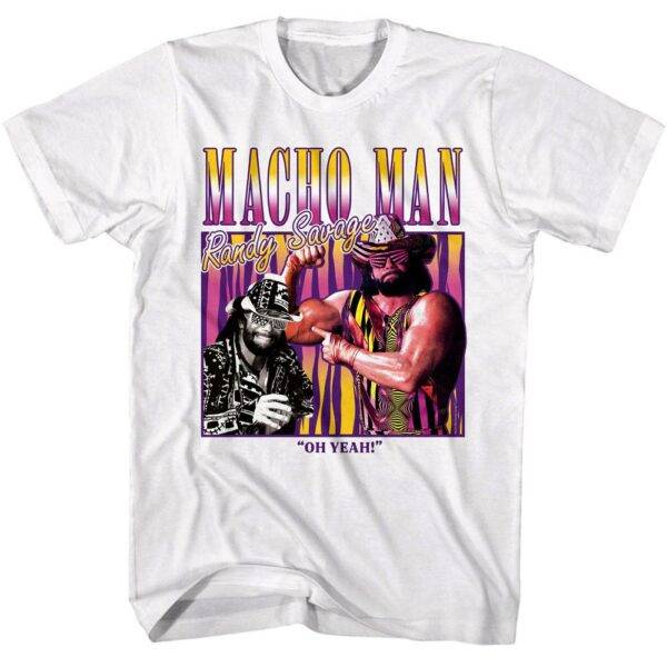 Macho Man Neon Zebra Stripes Men’s T Shirt