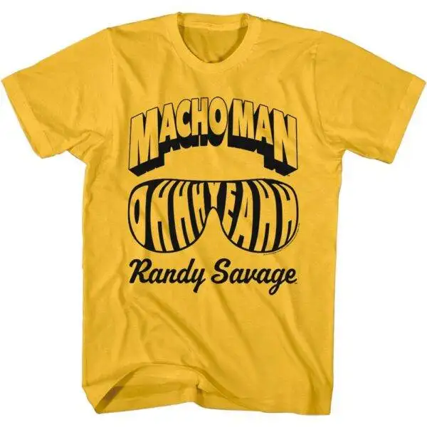 Macho Man Randy Savage Sunglasses Men's Gold T Shirt