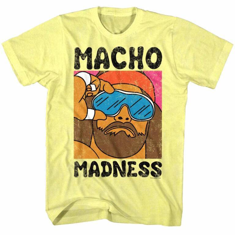 Macho Man Madness Cartoon Men’s T Shirt