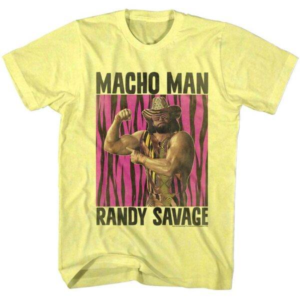 Macho Man Pink Tiger Stripes Men’s T Shirt