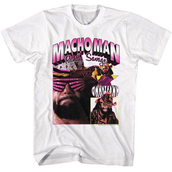 Macho Man Close-up Collage Men’s T Shirt