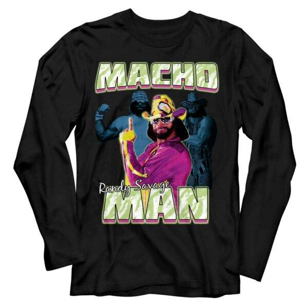 Macho Man Triple Threat Men’s Long Sleeve T Shirt