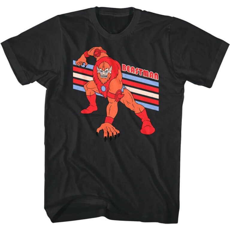 Masters of the Universe Beastman Retro Stripes Men’s T Shirt