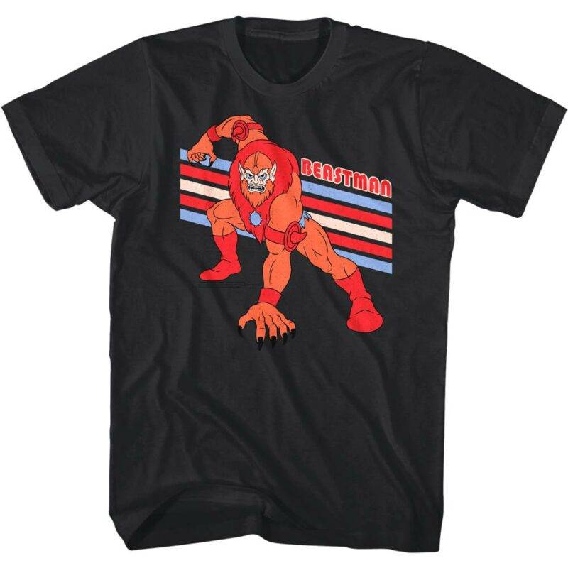 Masters of the Universe Beastman Retro Stripes Men’s T Shirt