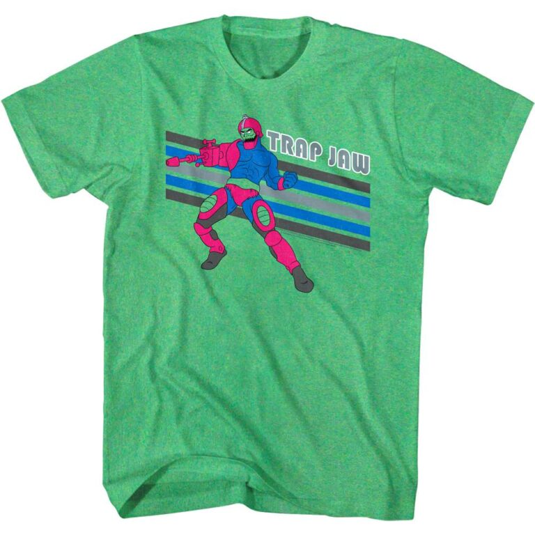 Masters of the Universe Trap Jaw Retro Stripes Men’s T Shirt