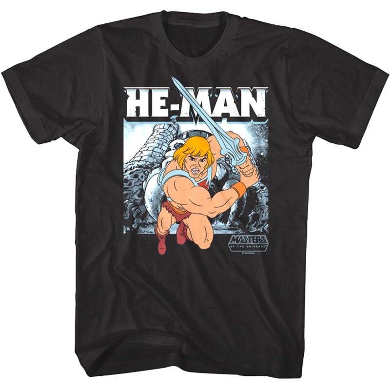 He-Man Charging Grayskull Men’s T Shirt