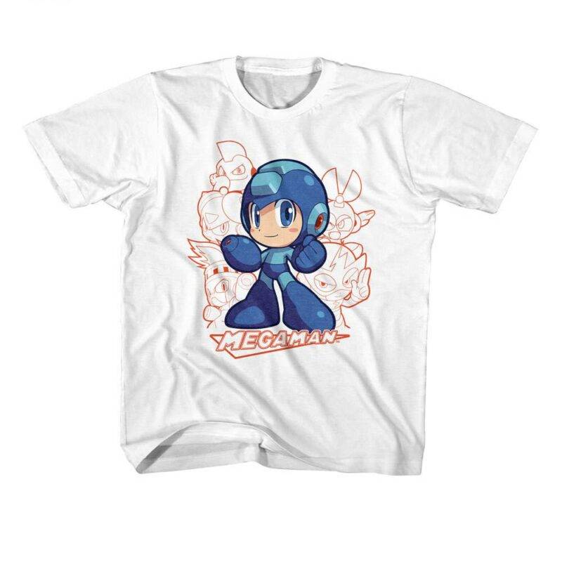 Megaman Powered Up Chibis Kids T Shirt