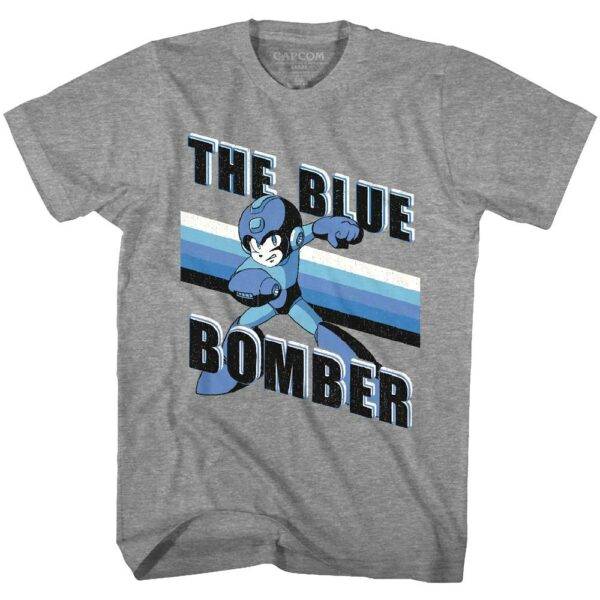 Megaman Blue Bomber Retro Stripes T-Shirt