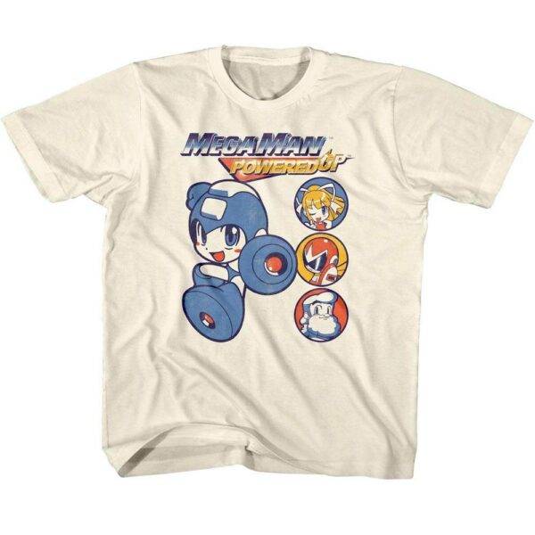 Megaman Powered Up Chibi Circles T-Shirt