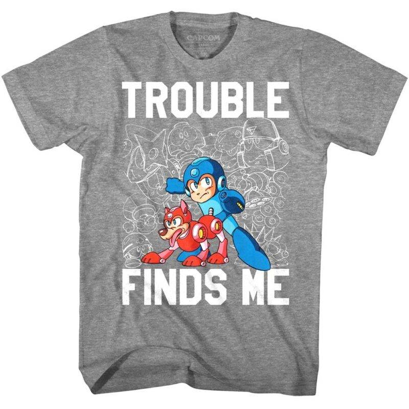 Megaman Trouble Finds Me T-Shirt