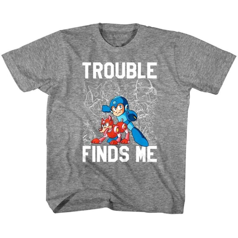 Megaman Trouble Finds Me T-Shirt