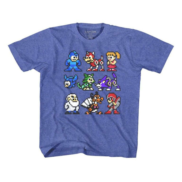 MegaMan 8Bit Pixel Player Select T-Shirt