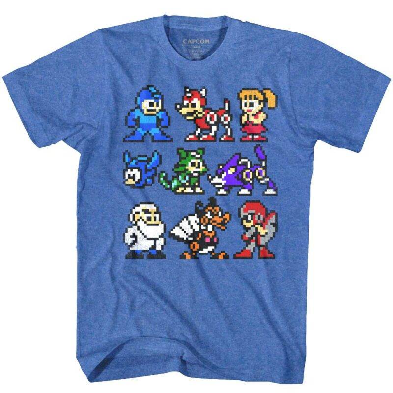 MegaMan 8Bit Pixel Player Select T-Shirt