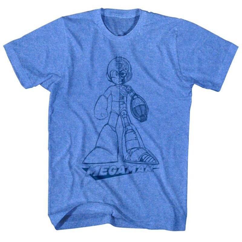 Megaman Robot Blueprint T-Shirt