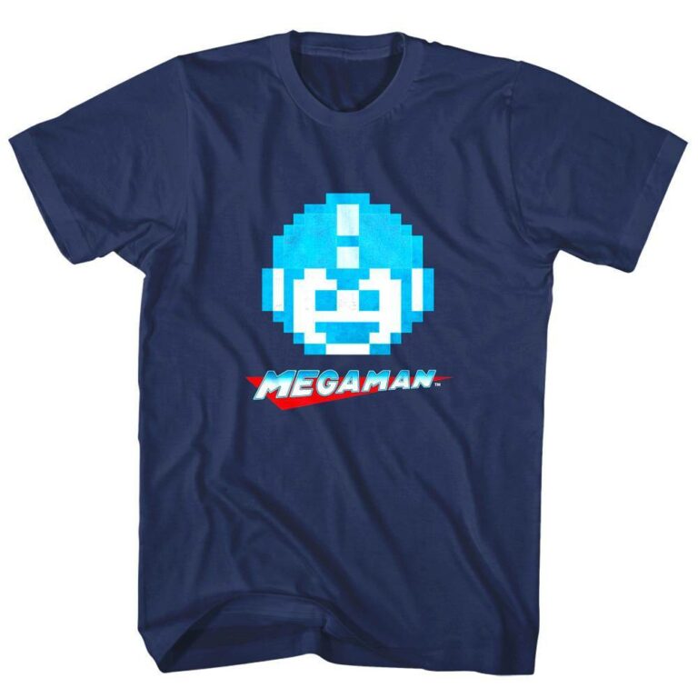 Megaman Pixel Face T-Shirt