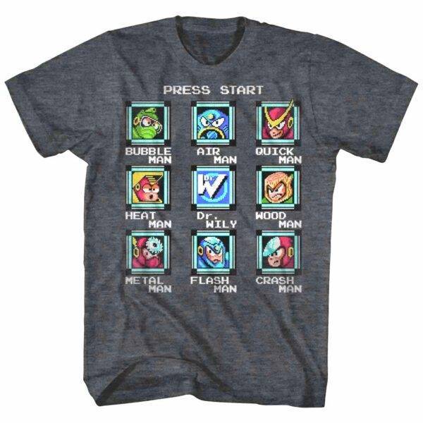 Megaman Player Select Start Screen T-Shirt