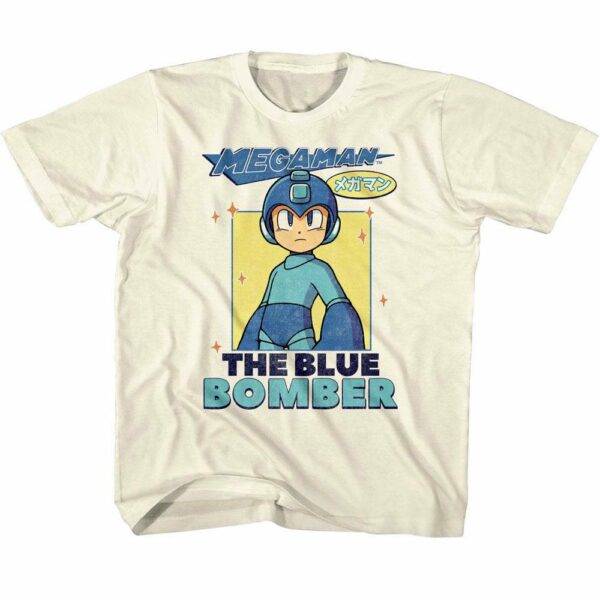 Megaman Japanese Blue Bomber Kids T Shirt