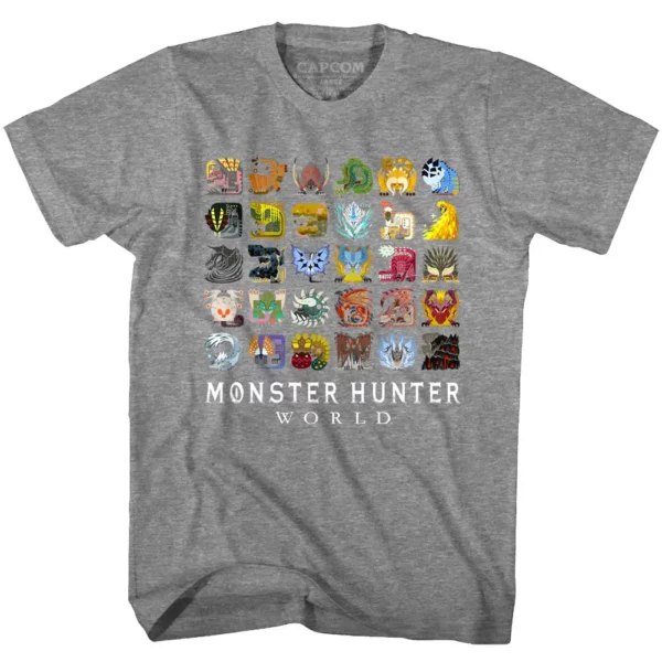 Monster Hunter Dragon Icons T-Shirt