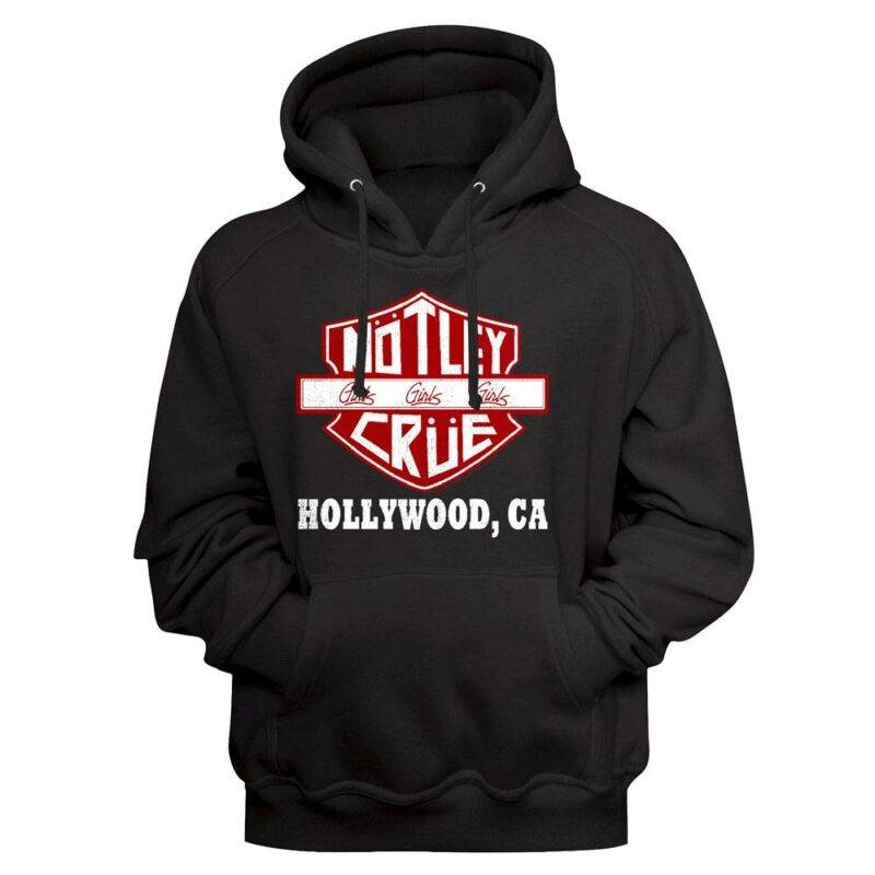 Motley Crue Girls Road Sign Hoodie