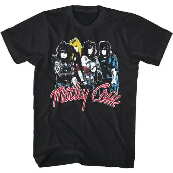 Motley Crue Glam Rock Pop Art Men’s T Shirt