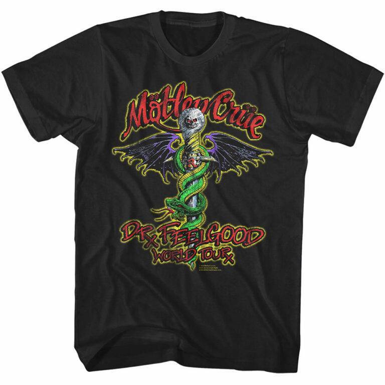 Motley Crue Dr Feelgood World Tour Men’s T Shirt