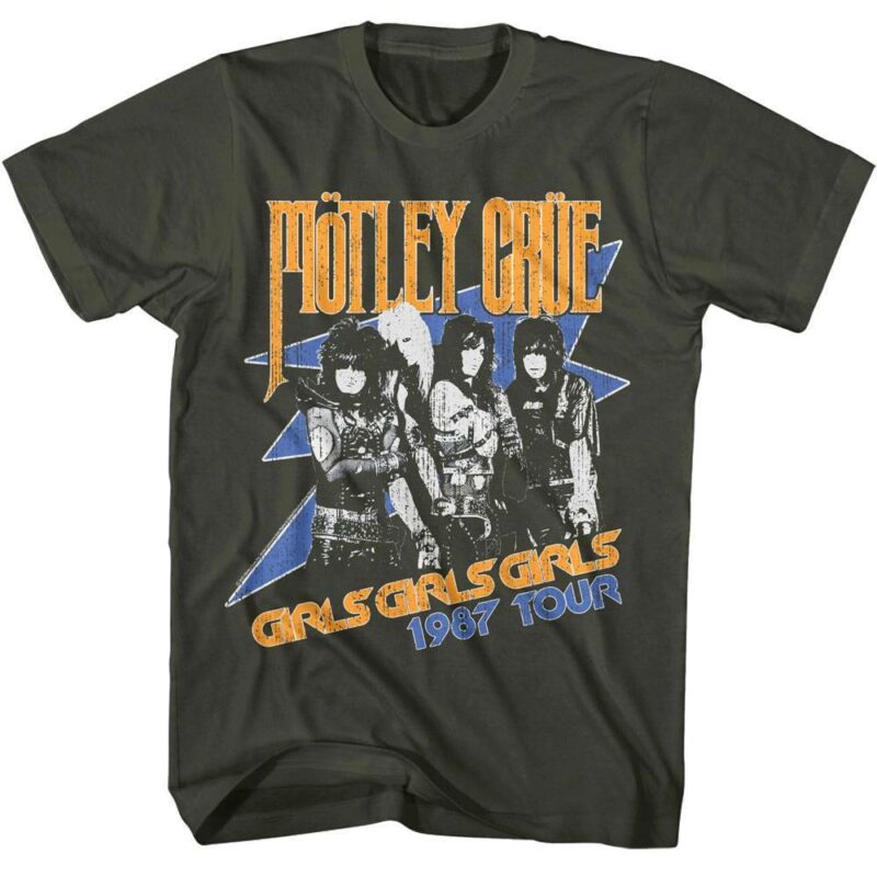 Motley Crue Girls 1987 Tour Men’s T Shirt