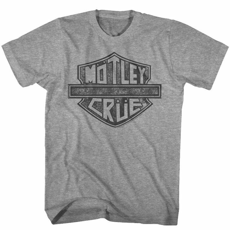 Motley Crue Road Sign Biker Logo Men’s T Shirt