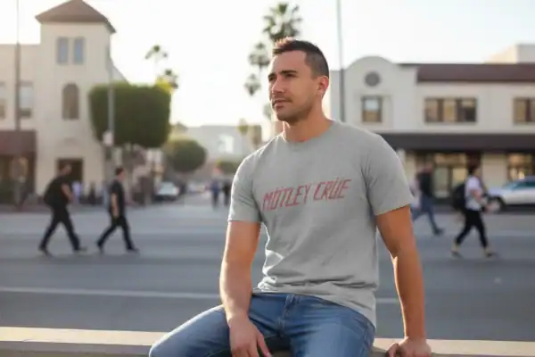 Motley Crue Vintage Band Logo Men’s T Shirt